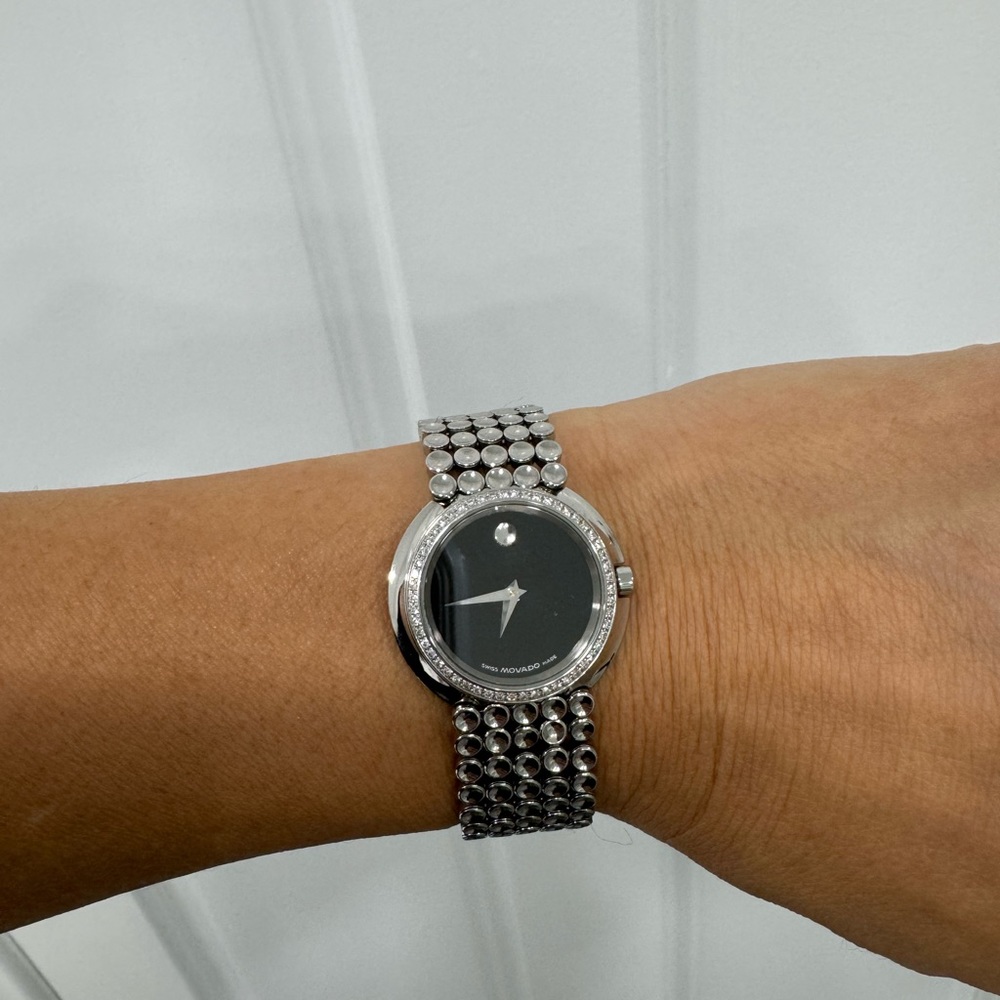 Movado Trembrili Museum Stainless Steel Swiss Quartz Ladies Watch 84-A1-1810 - Picture 1 of 4